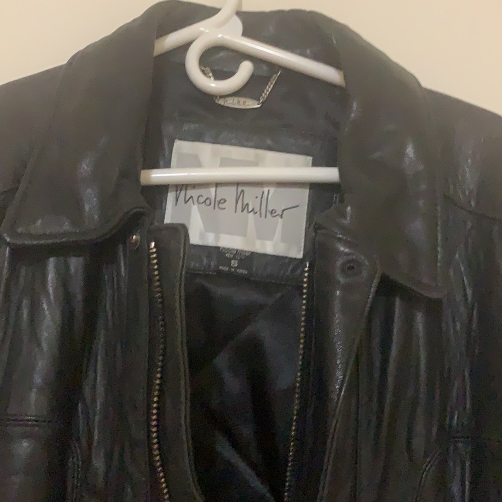 Nicole Miller leather jacket - Picture 4 of 9